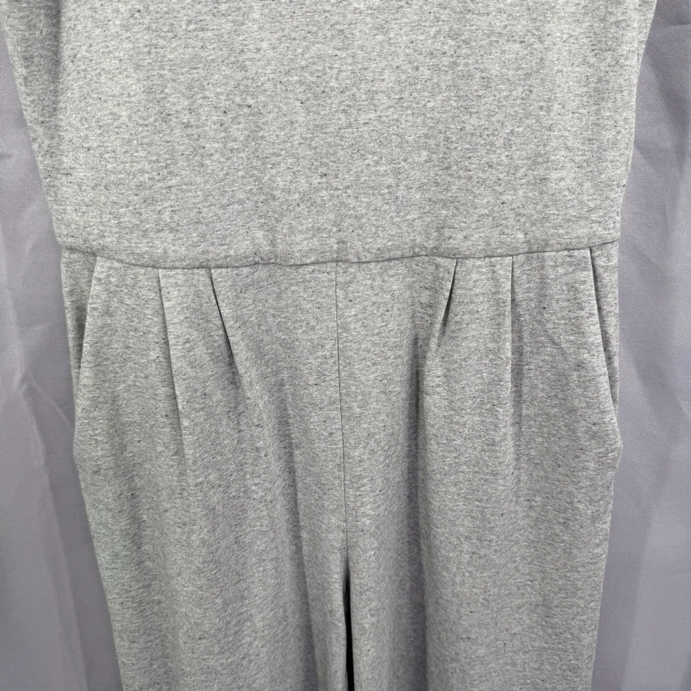 Eileen Fisher Moon Gray Organic Cotton Cropped Wide Leg Jumpsuit Size‎ XS